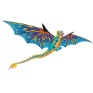 3D Supersized Dragon Kite (Blue) - 76"